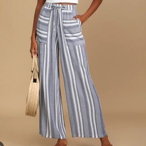 billabong striped linen pants